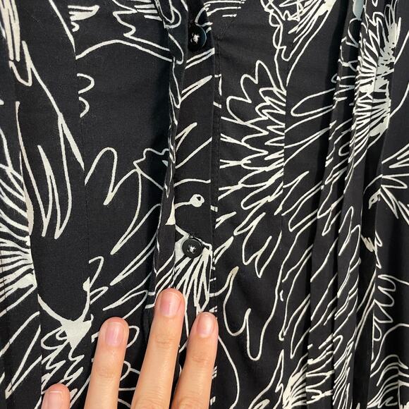 Maeve by Anthropologie – Bird Print Long Sleeve Blouse - Picture 7 of 9